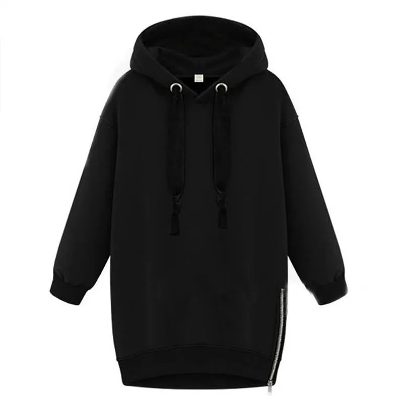 High Quality New Autumn Women Lady Cotton Loose Hooded Jacket Thicken Velvet Long sleeve Sweatshirt Korean Style Hoodies 500g/pc