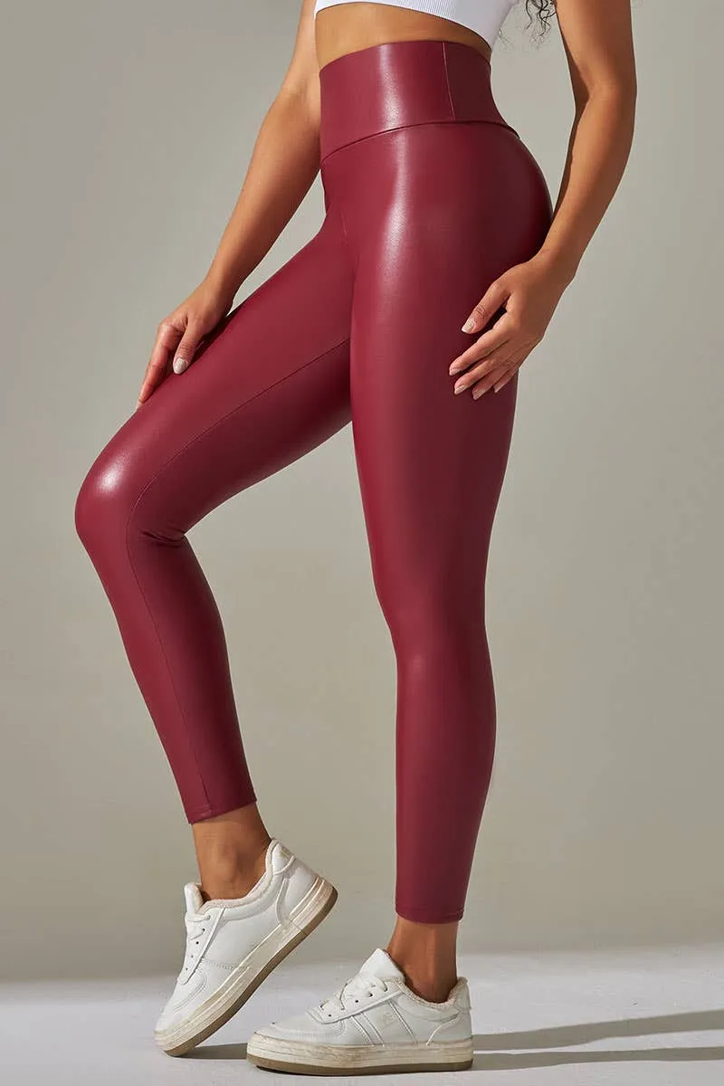 High Waist Faux leather skinny leggings