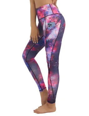 High Waist Side Pockets Gym Pants galaxy_Gym