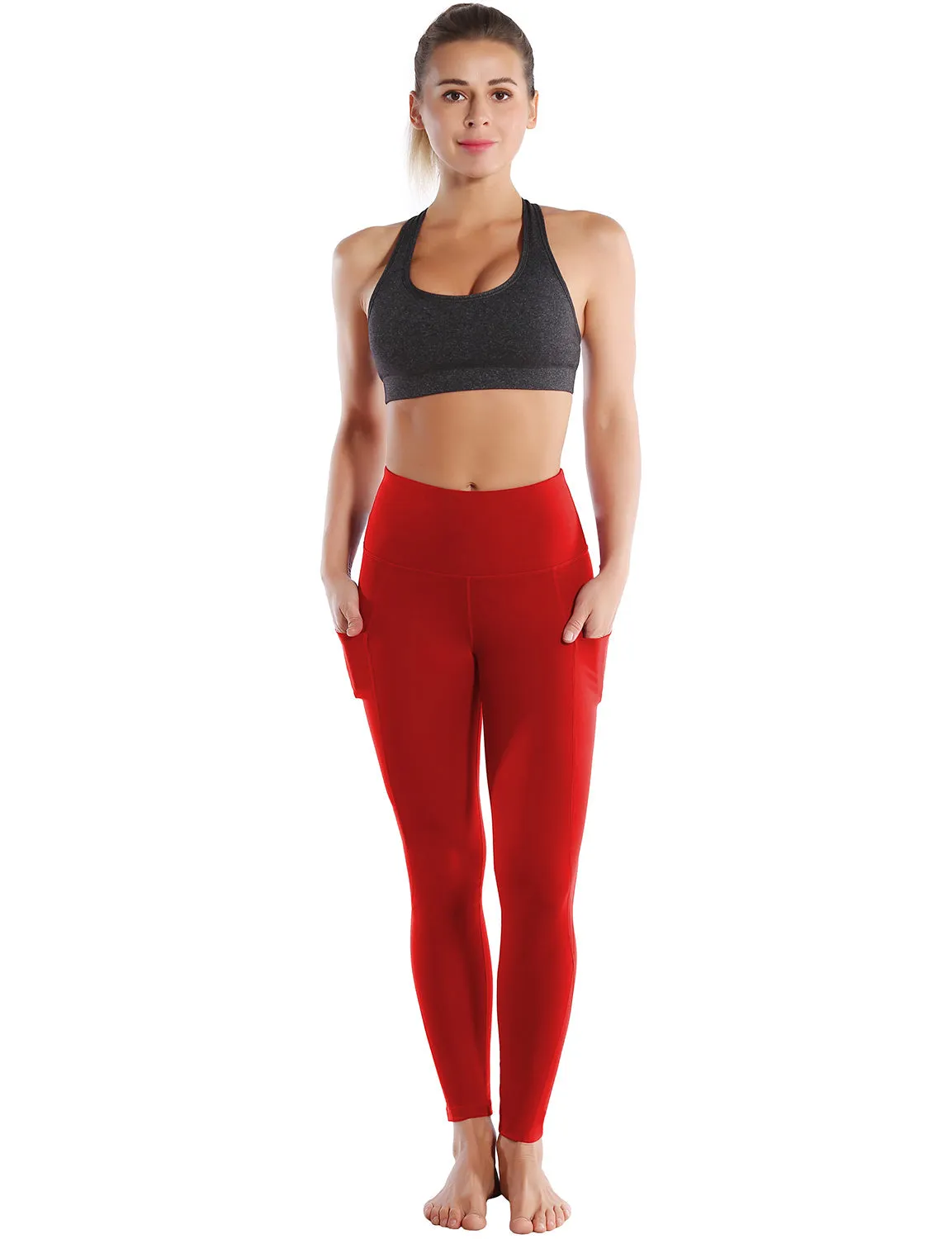 High Waist Side Pockets Yoga Pants scarlet_yoga