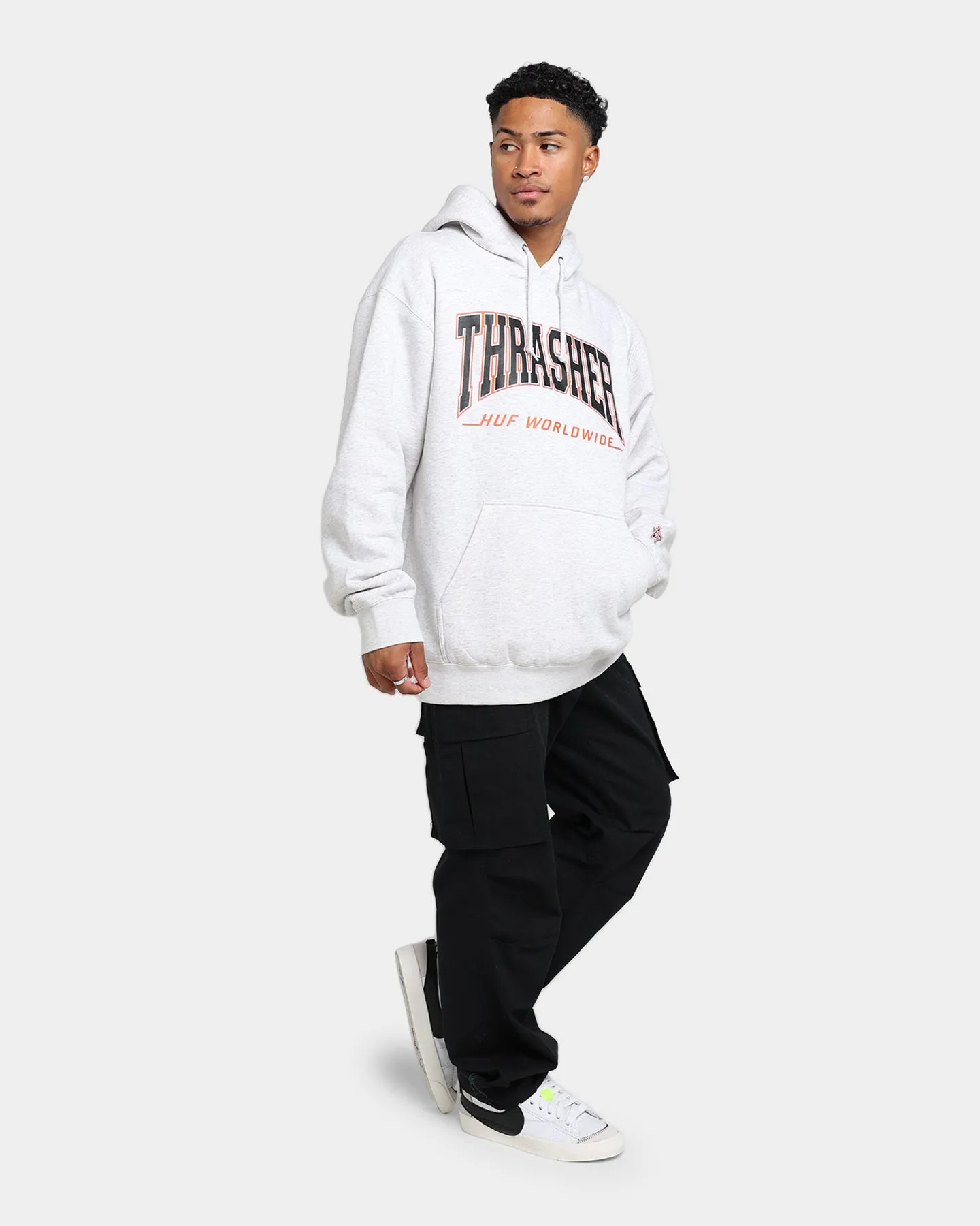 HUF X Thrasher Bayview Pullover Hoodie Athletic Heather