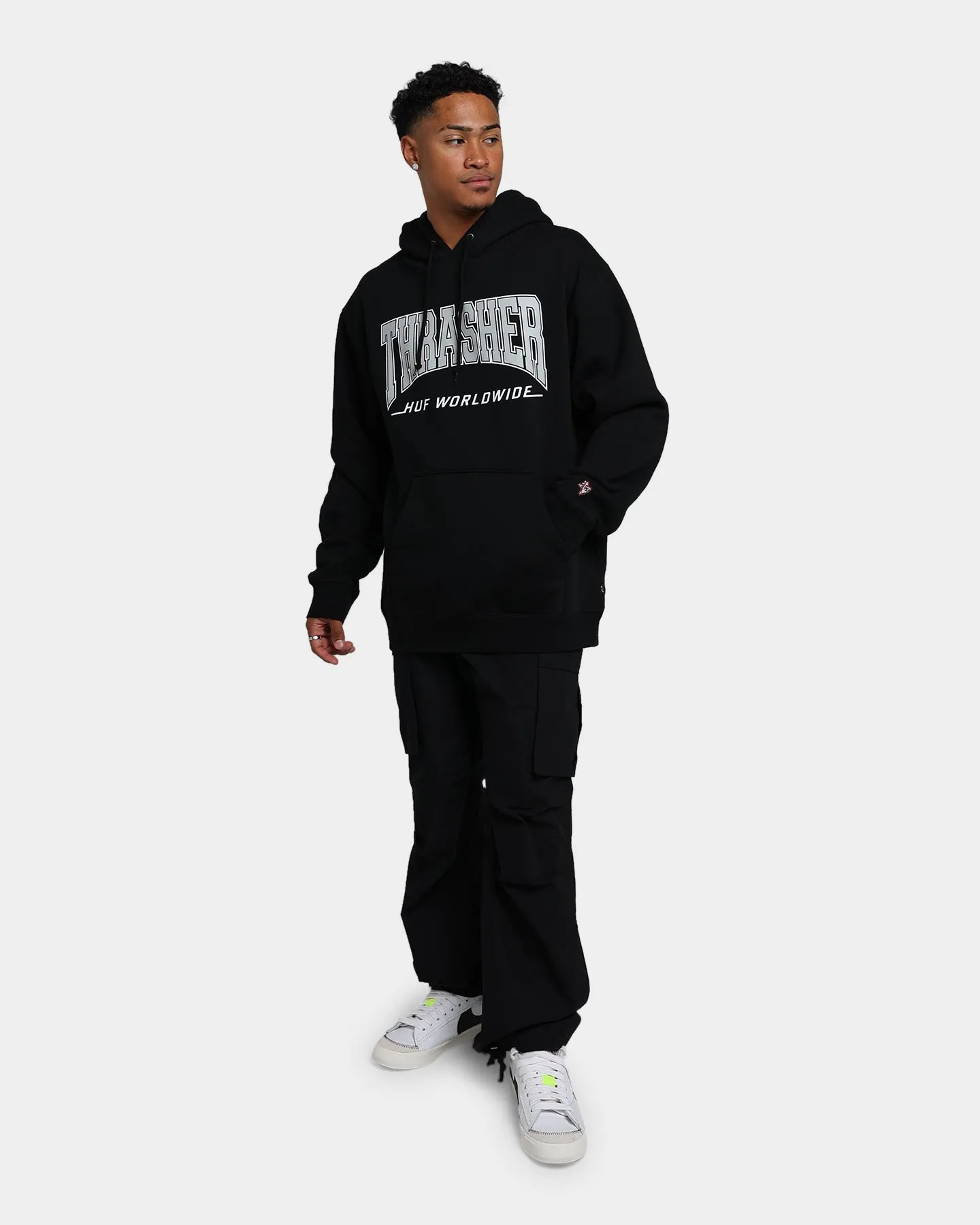 HUF X Thrasher Bayview Pullover Hoodie Black