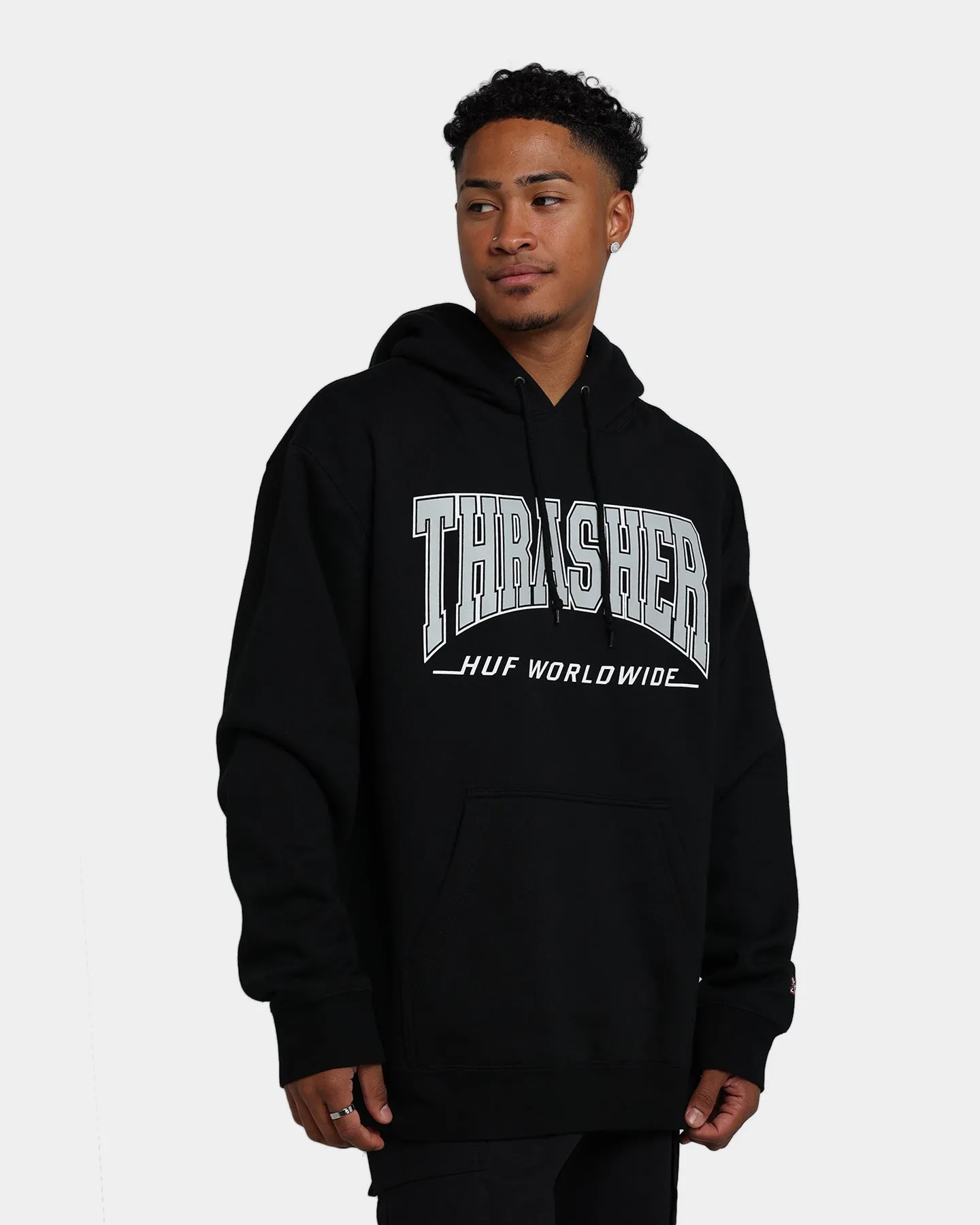 HUF X Thrasher Bayview Pullover Hoodie Black