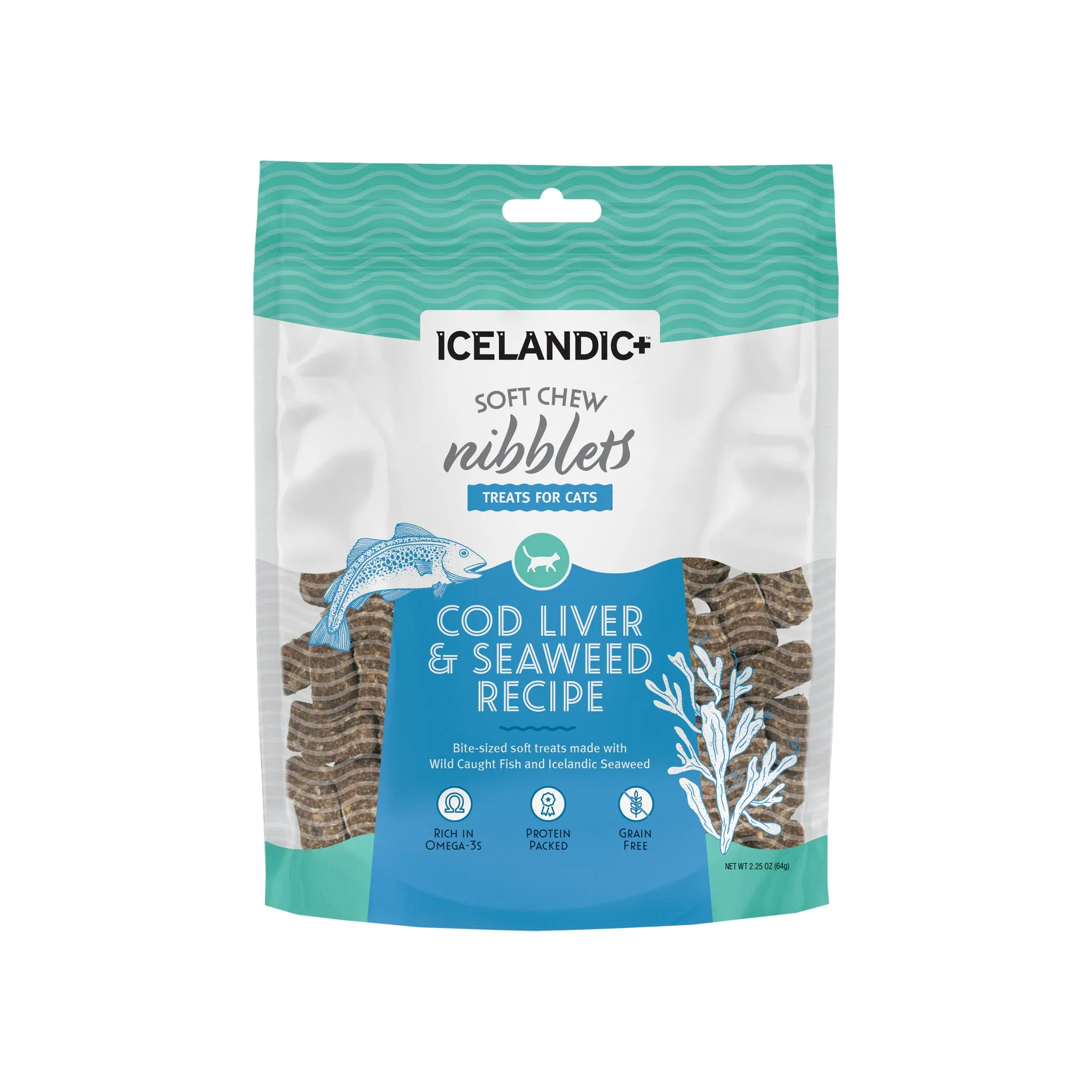 Icelandic  Soft Chew Nibblets Fish Cat Treats