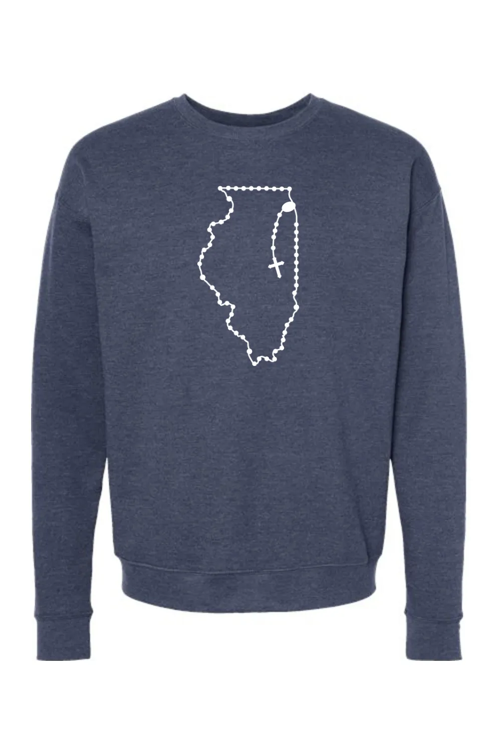 Illinois Catholic Rosary Crewneck Sweatshirt