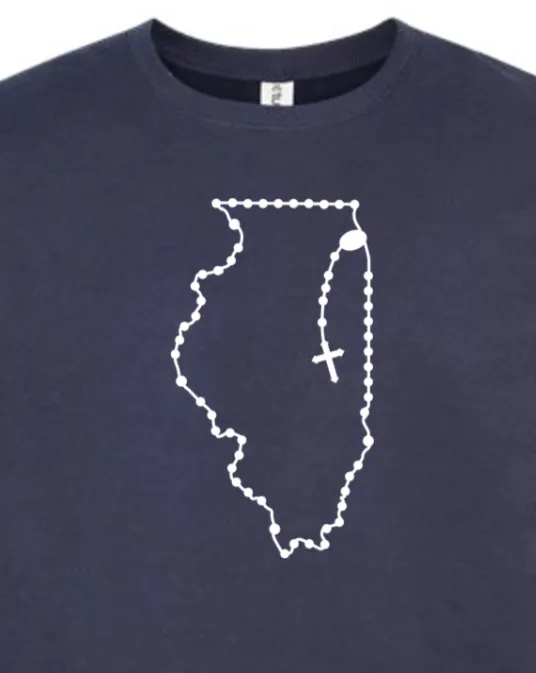 Illinois Catholic Rosary Crewneck Sweatshirt