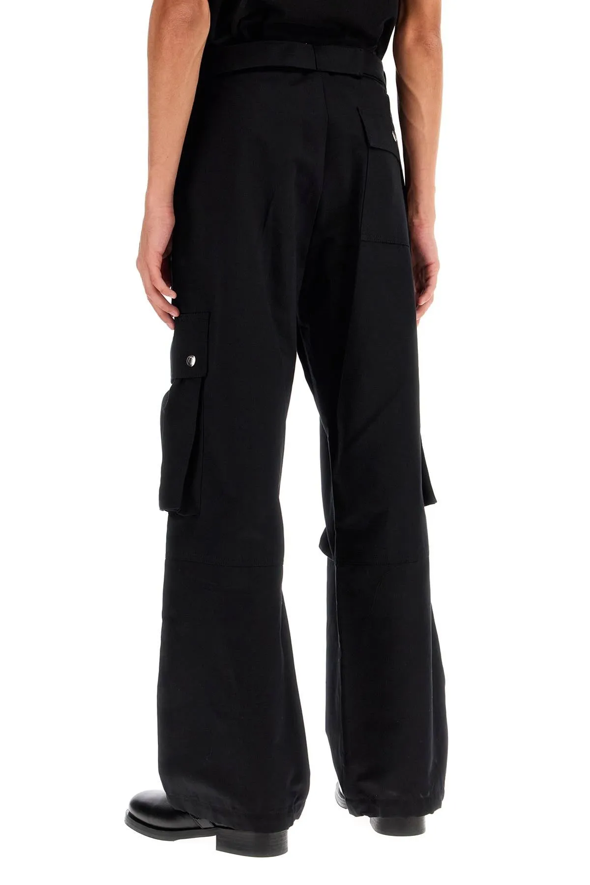 Jacquemus Cargo Gabardine Trousers In Eight