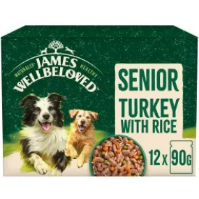 James Wellbeloved Senior Dog Pouch Turkey with Rice 12 x 90g