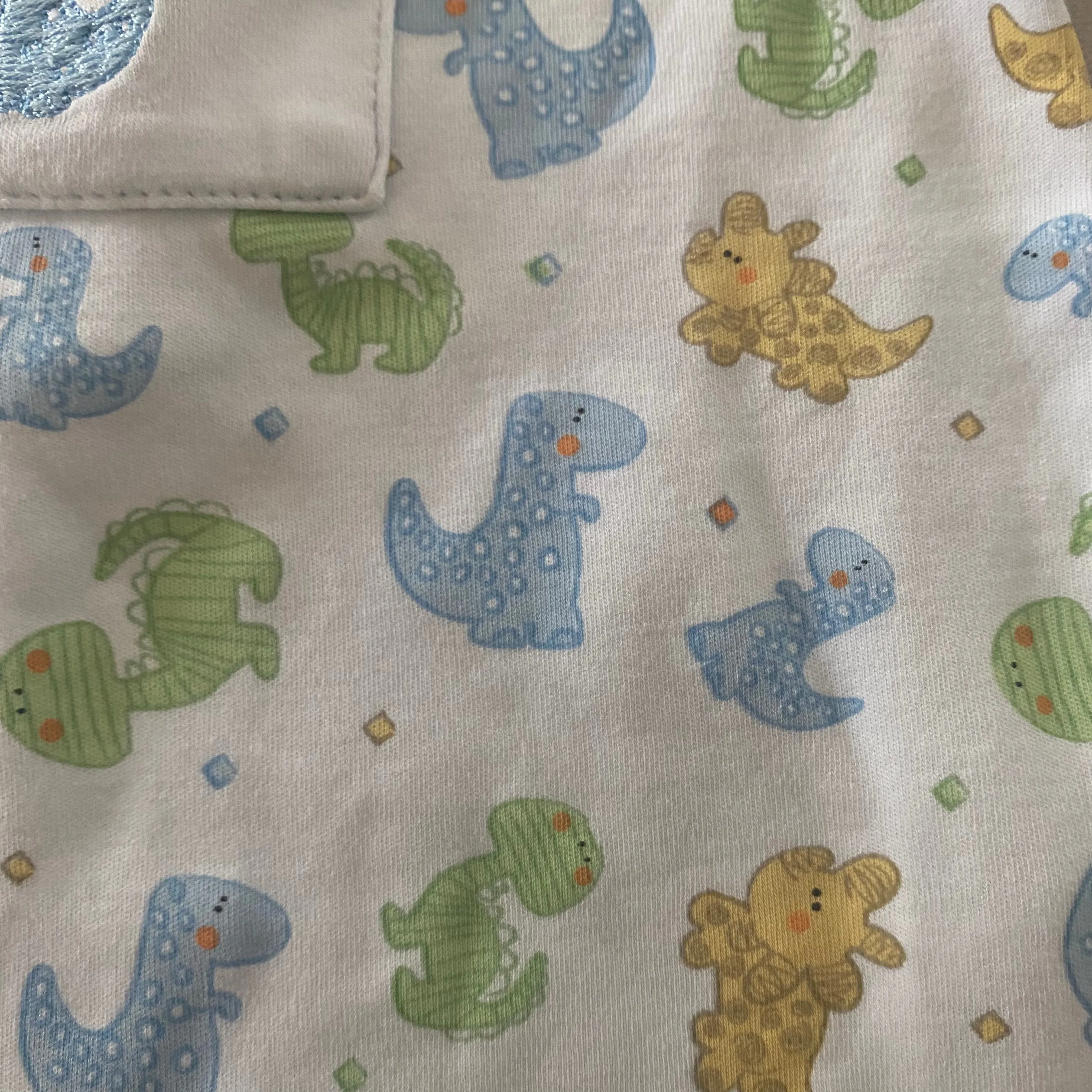 Kissy Kissy Dinosaur Pattern Pima Cotton Romper