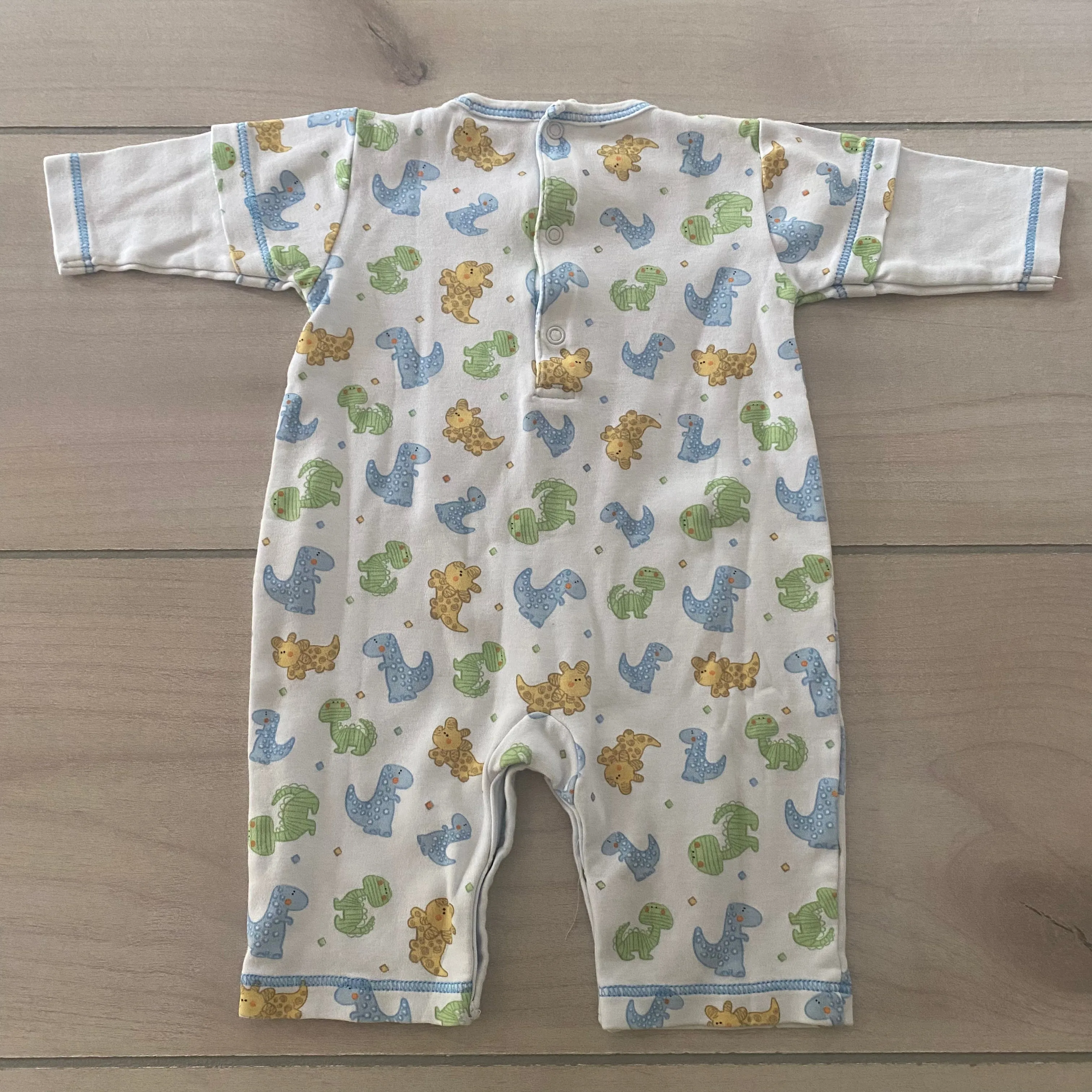 Kissy Kissy Dinosaur Pattern Pima Cotton Romper