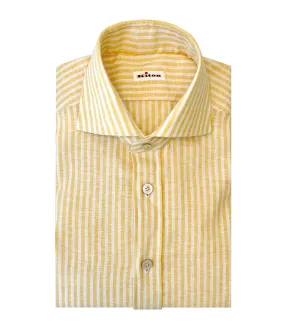 KITON White Yellow Sport Shirt