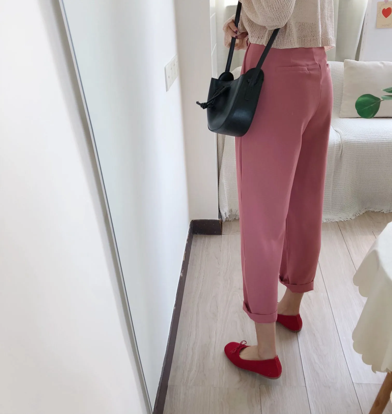 [Korean Style] Gabrial High Waist Cropped Trouser