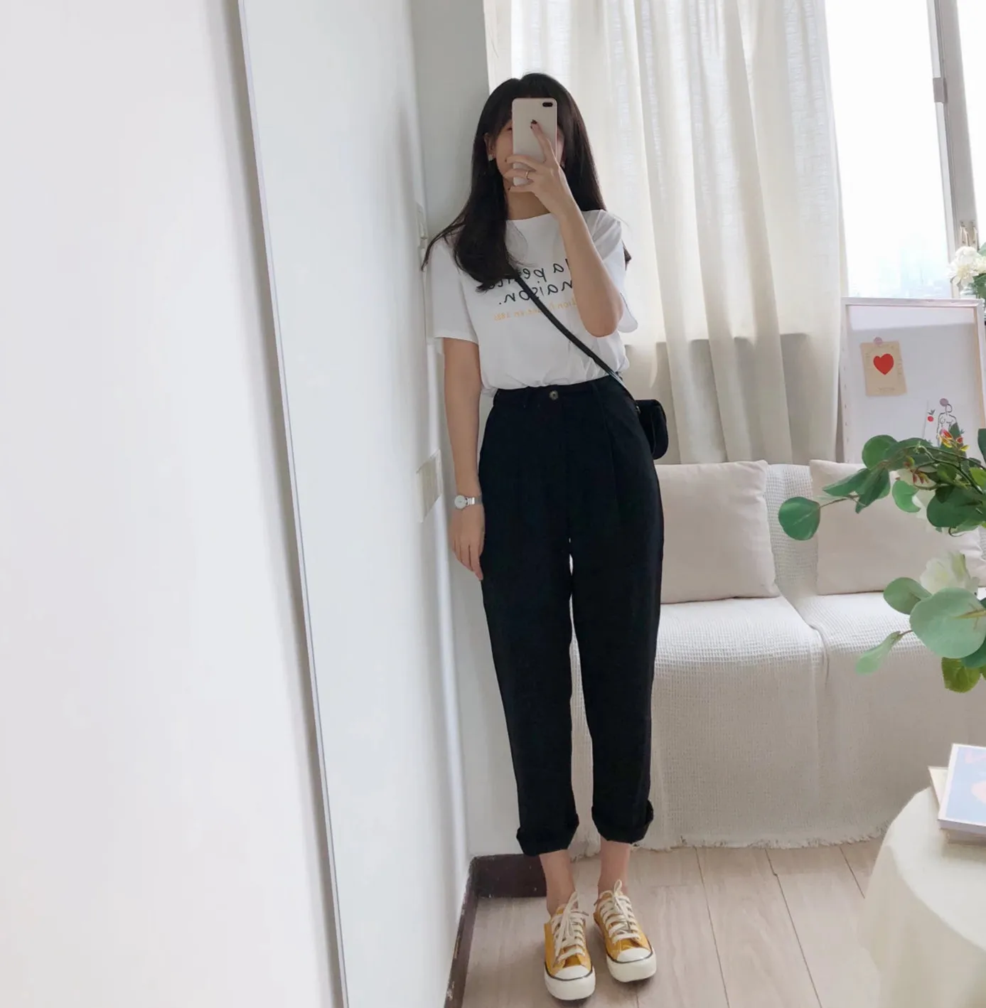 [Korean Style] Gabrial High Waist Cropped Trouser