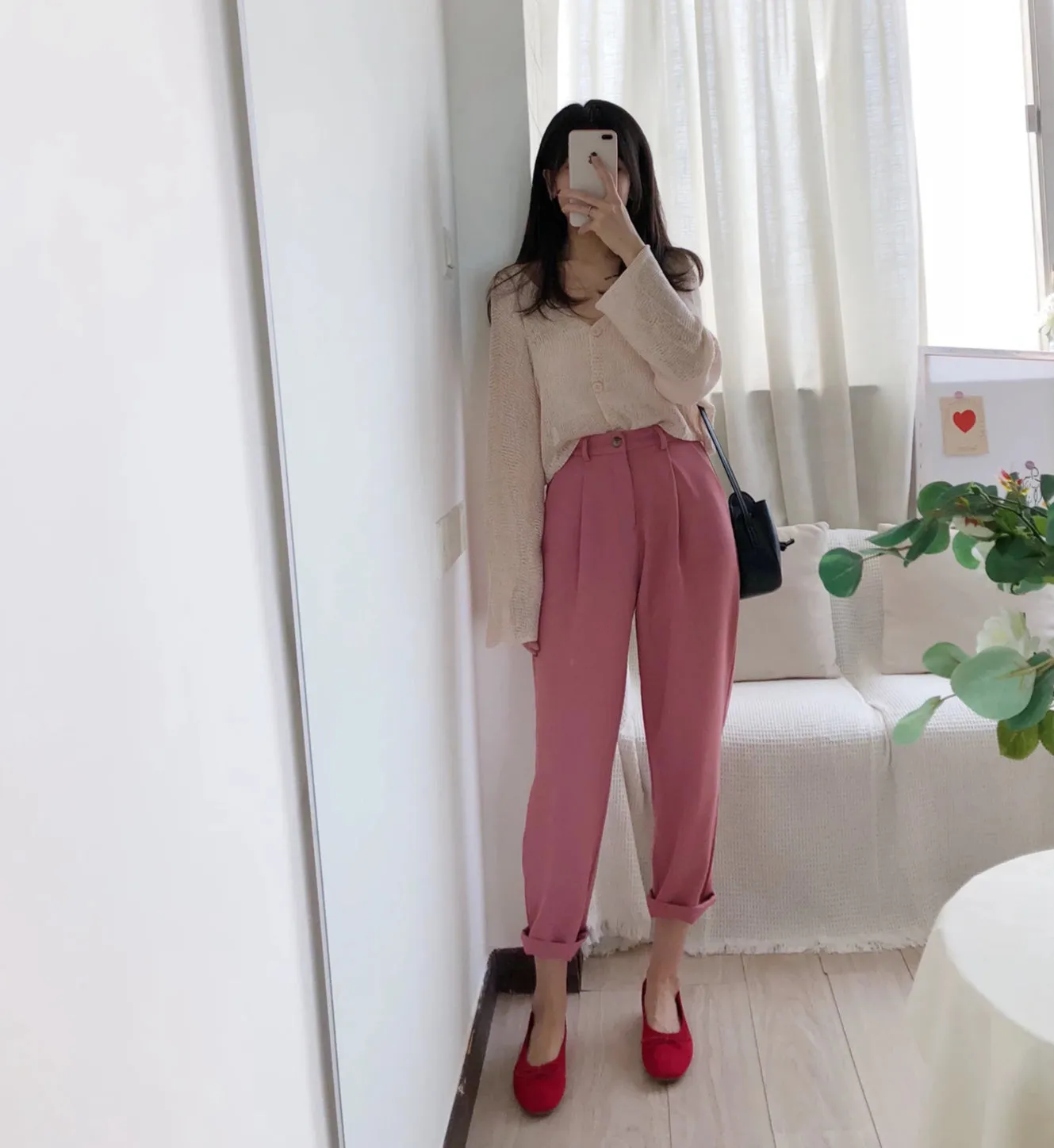 [Korean Style] Gabrial High Waist Cropped Trouser