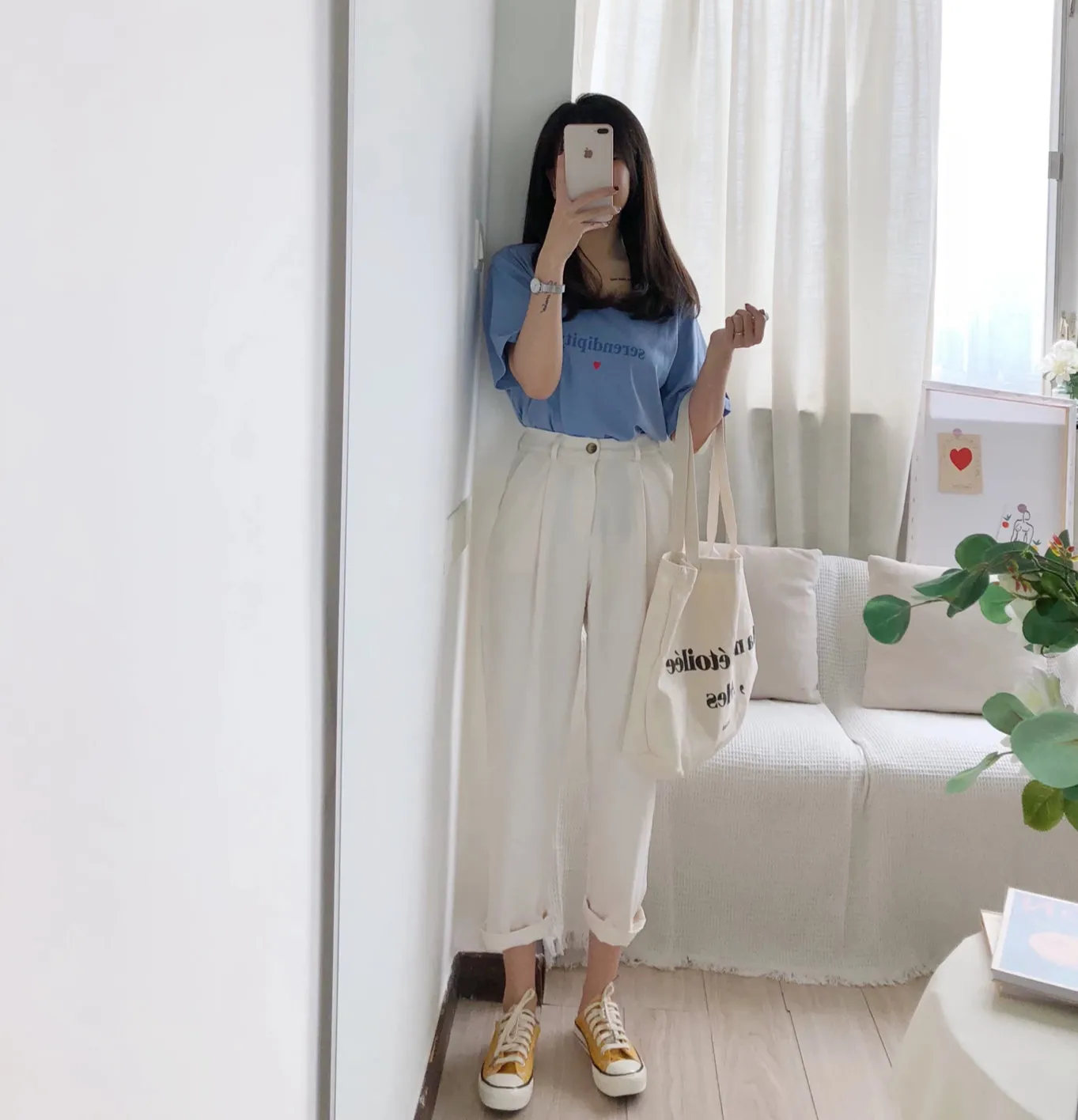 [Korean Style] Gabrial High Waist Cropped Trouser