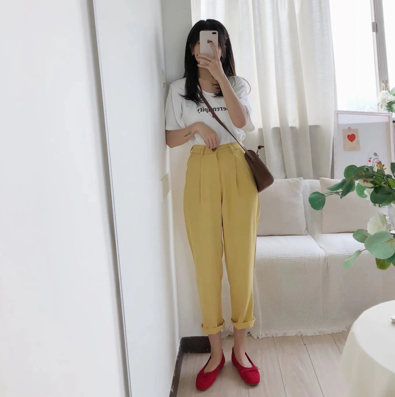 [Korean Style] Gabrial High Waist Cropped Trouser