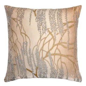 Latte Willow Metallic Pillow by Kevin O'Brien Studio