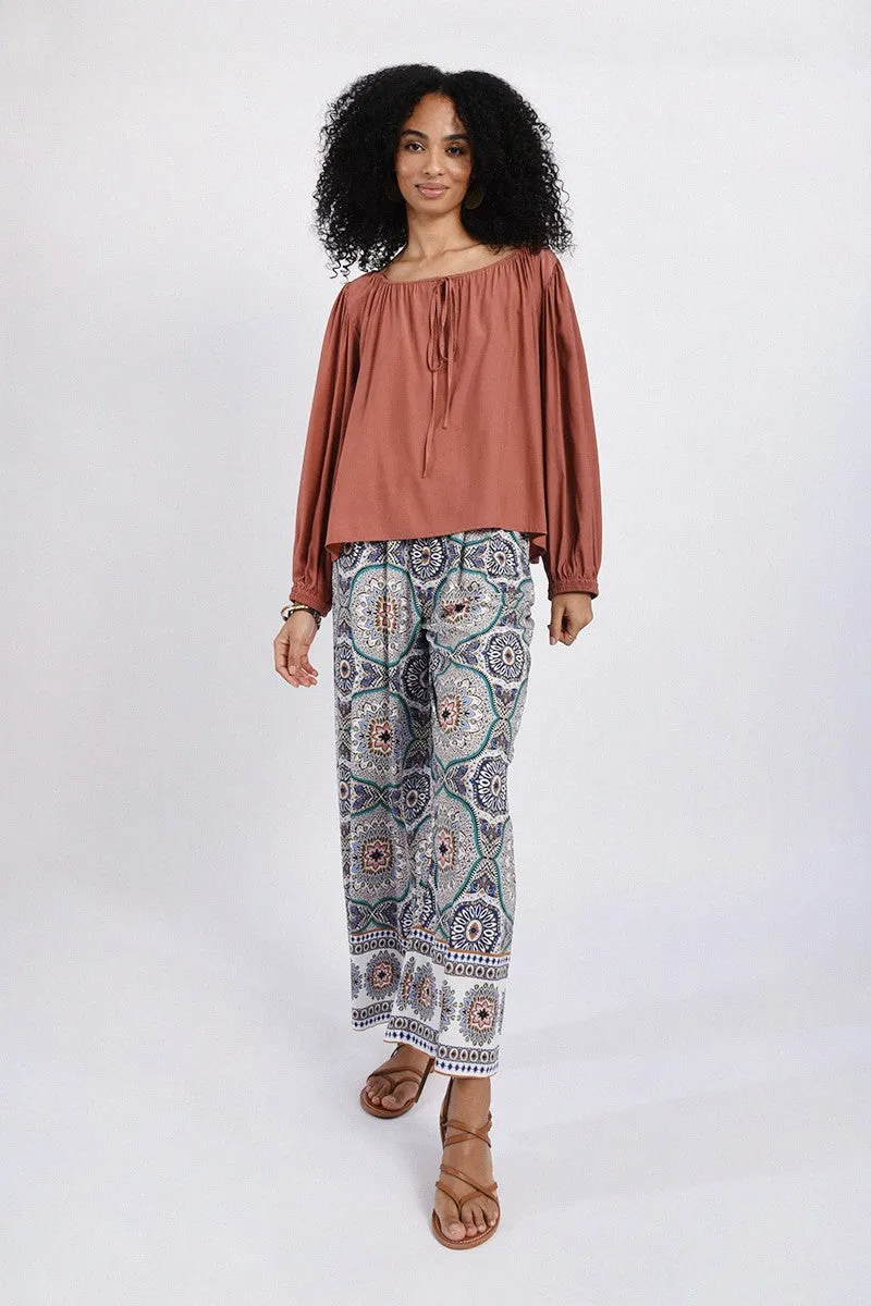 Loose Leopart Print Pants | Blue Adele