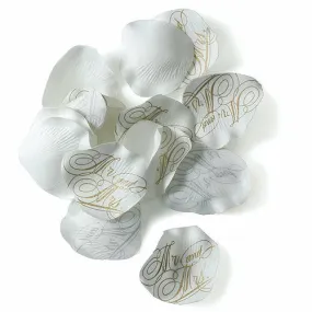 Love Letter Printed Silk Flower Petals - Mr. and Mrs.