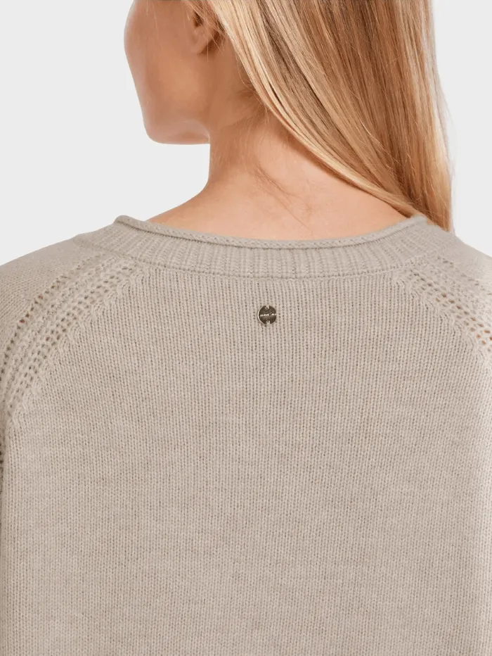 Marc Cain Collections Rethink Together Cashmere Jumper In Dark Sand VC 41.51 M51 COL 178