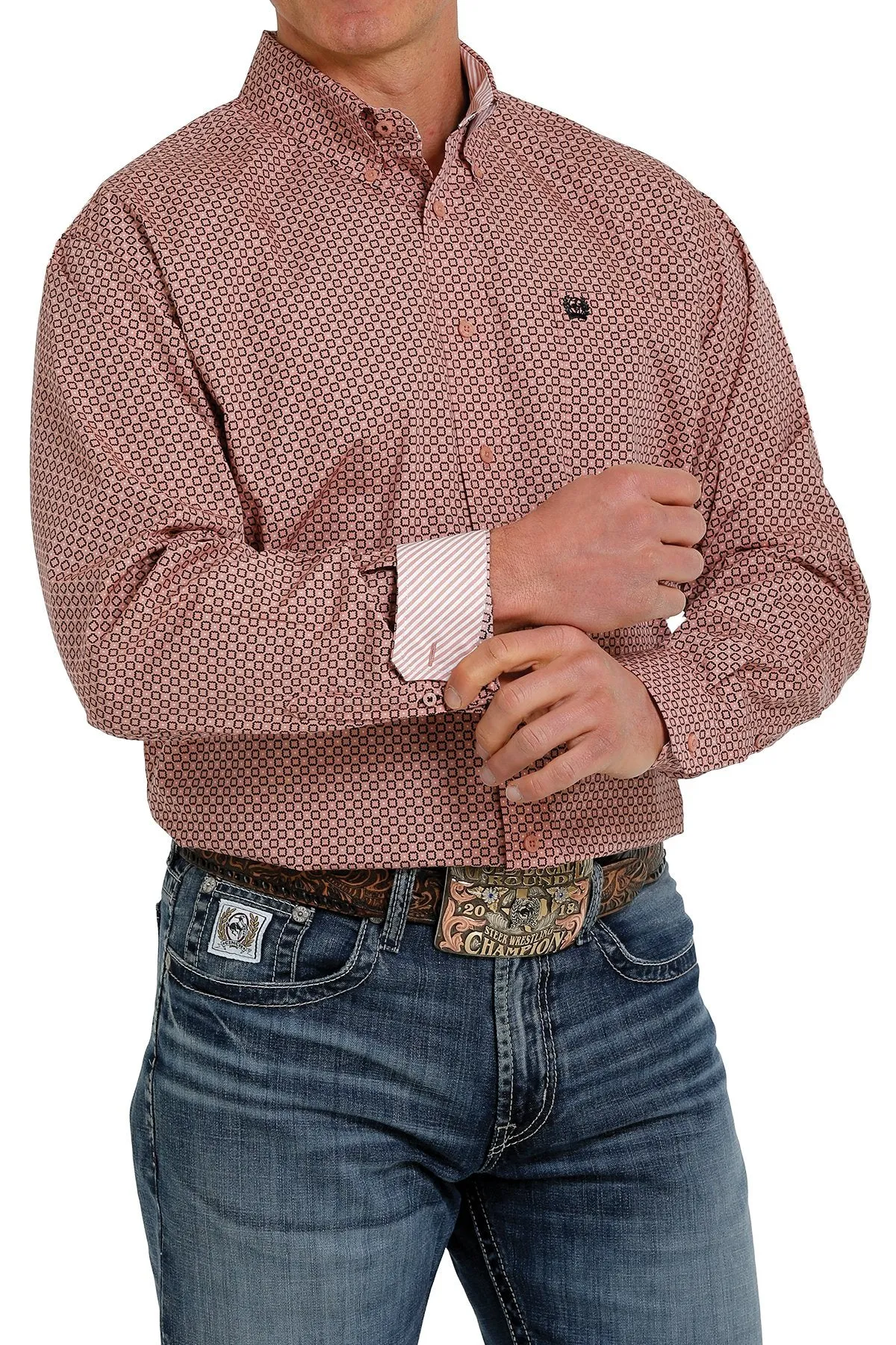 Men's Cinch Print Button Down Western Shirt - MTW1105354