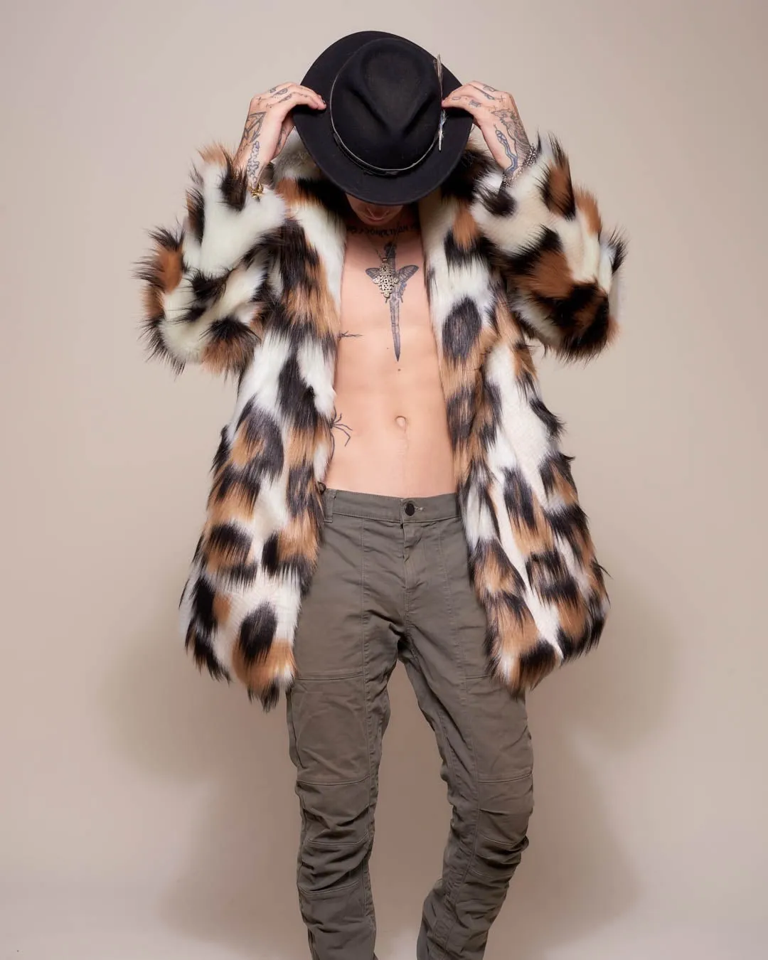 Men's Faux Fur Coat | Manx Cat