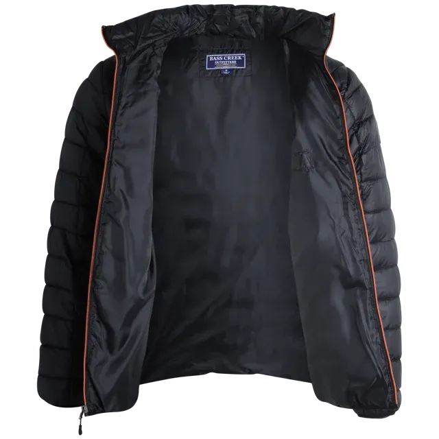 Men's Jacket - Packable Puffer Coat Black - Bass Creek