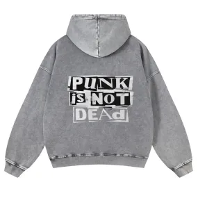 Mens Vintage Punk is Not Dead Hoodies