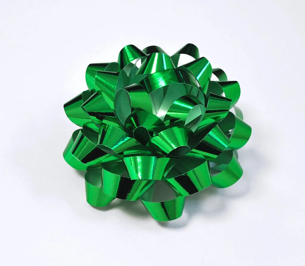 Metallic Green Confetti Bows (50)