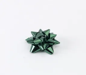 Metallic Green Small Bows (50)