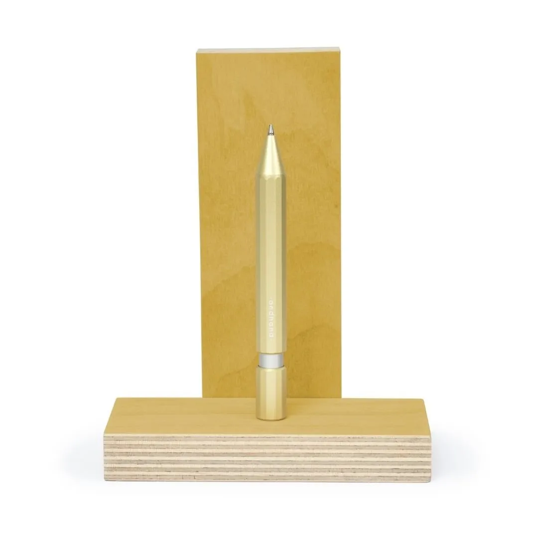 Metallic Retractable Rollerball Pen - Gold Lustre