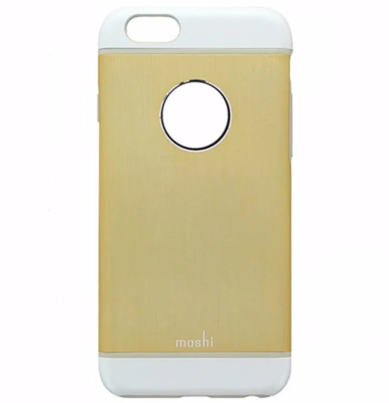 Moshi iGlaze Armour Metallic Hardshell Case for iPhone 6s and 6 - Gold / White