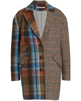 Multi Check Houndstooth India Dickey Coat