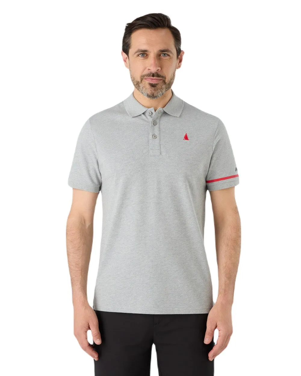 Musto Mens Red Yacht Short Sleeve Polo Shirt