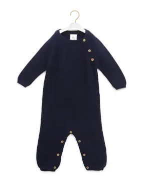 Navy Knitted Star Romper