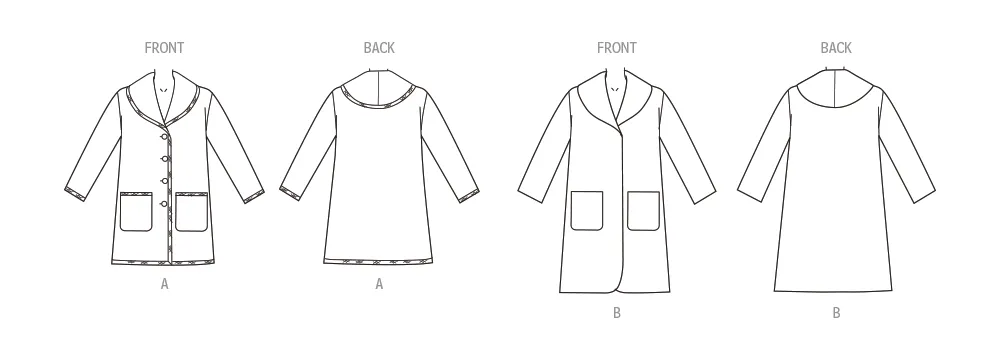 New Look Sewing Pattern 6767 Misses' Coats