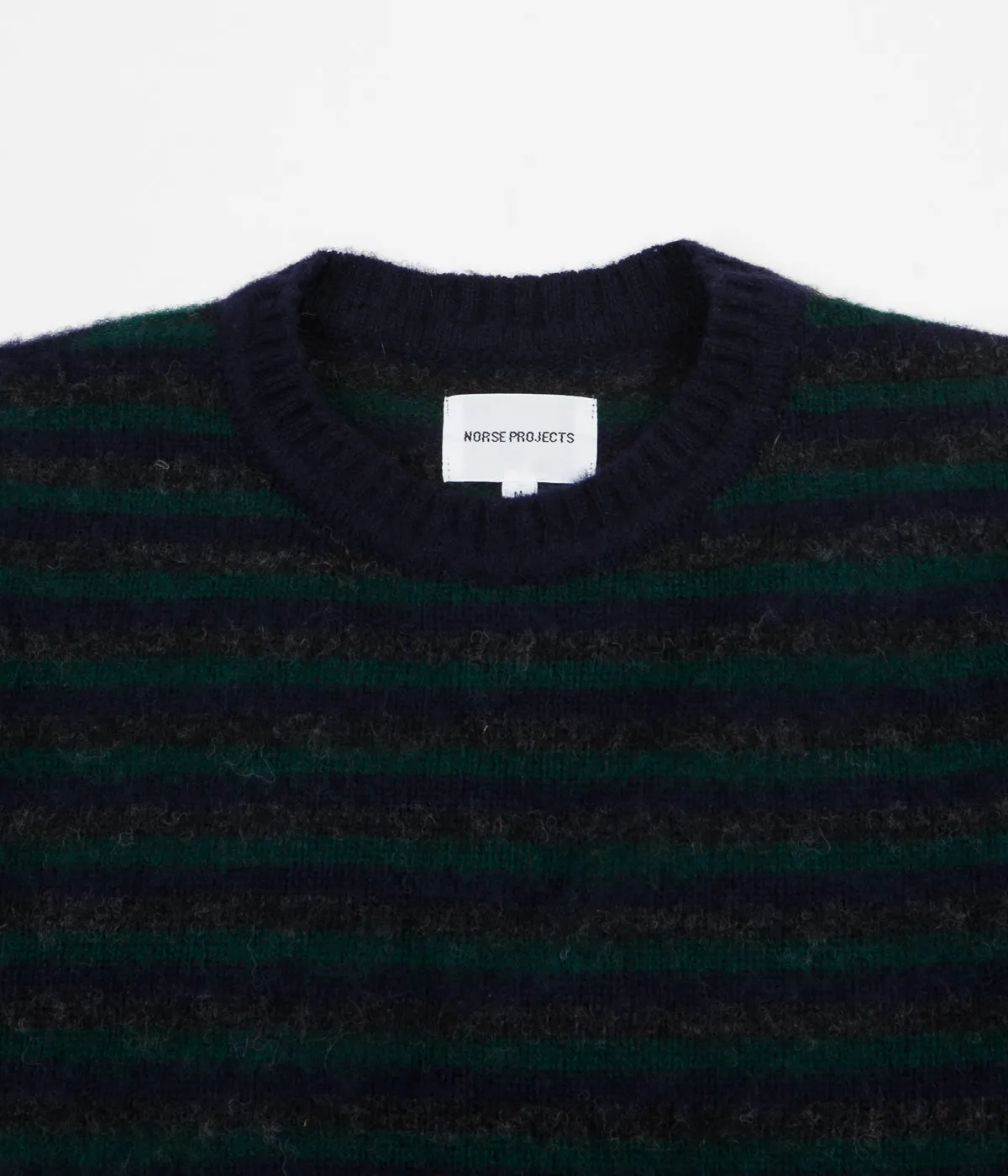 Norse Projects Sigfred Brushed Stripe Knit Jumper - Dark Navy