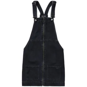 Pepe Jeans Teen Girls Club Denim Over-All's Dress Acid Wash Black