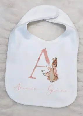 Peter rabbit pink lettering