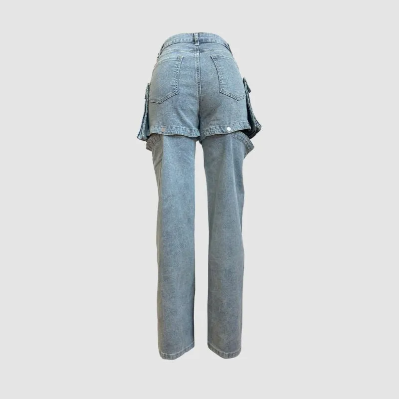 Pocket Patch High-Waist Jean