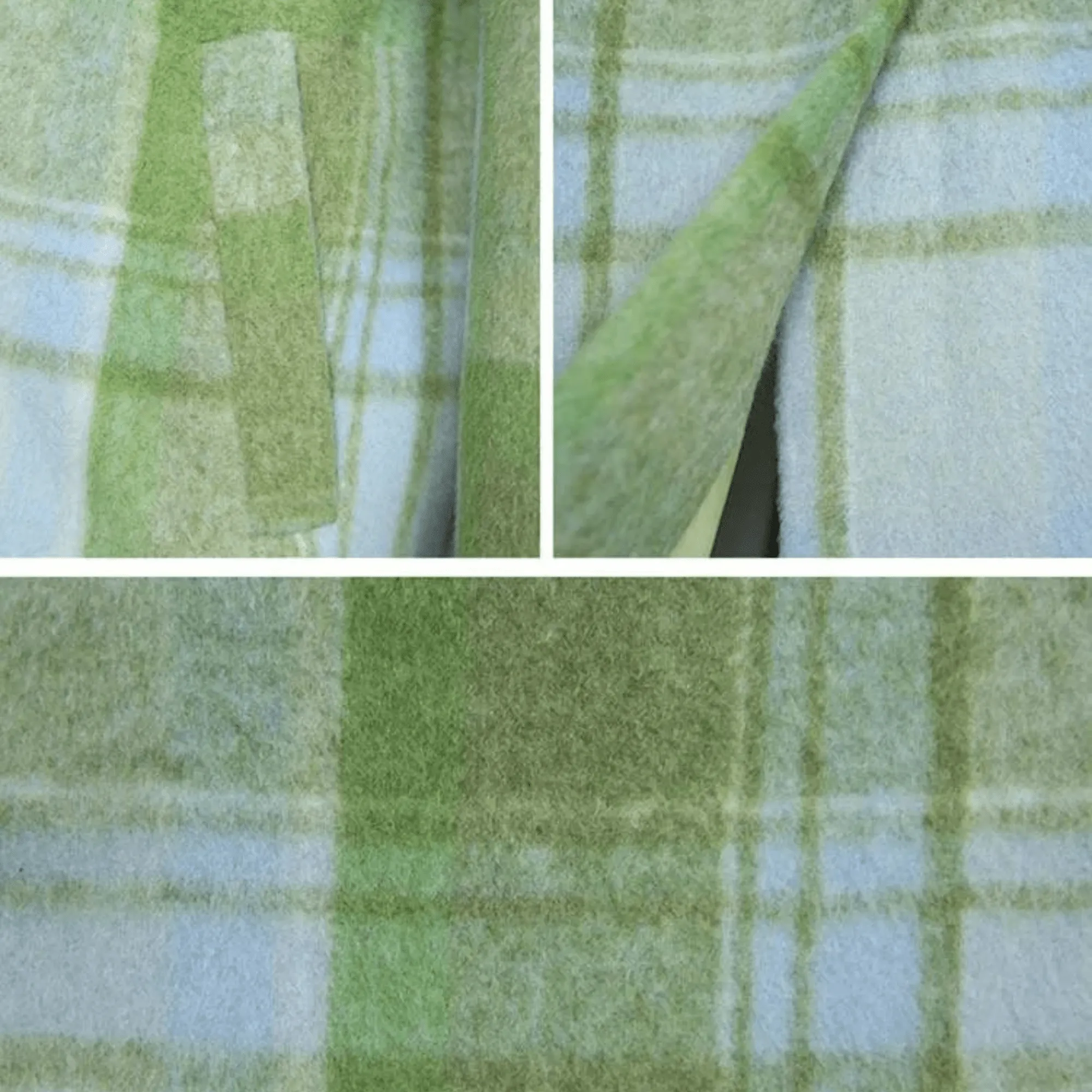 Pre Order:  Green Plaid Loose Fit Woolen Coat