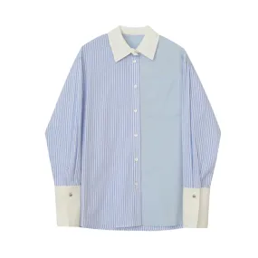 Pre Order:  Half Stripes Button Down Shirt