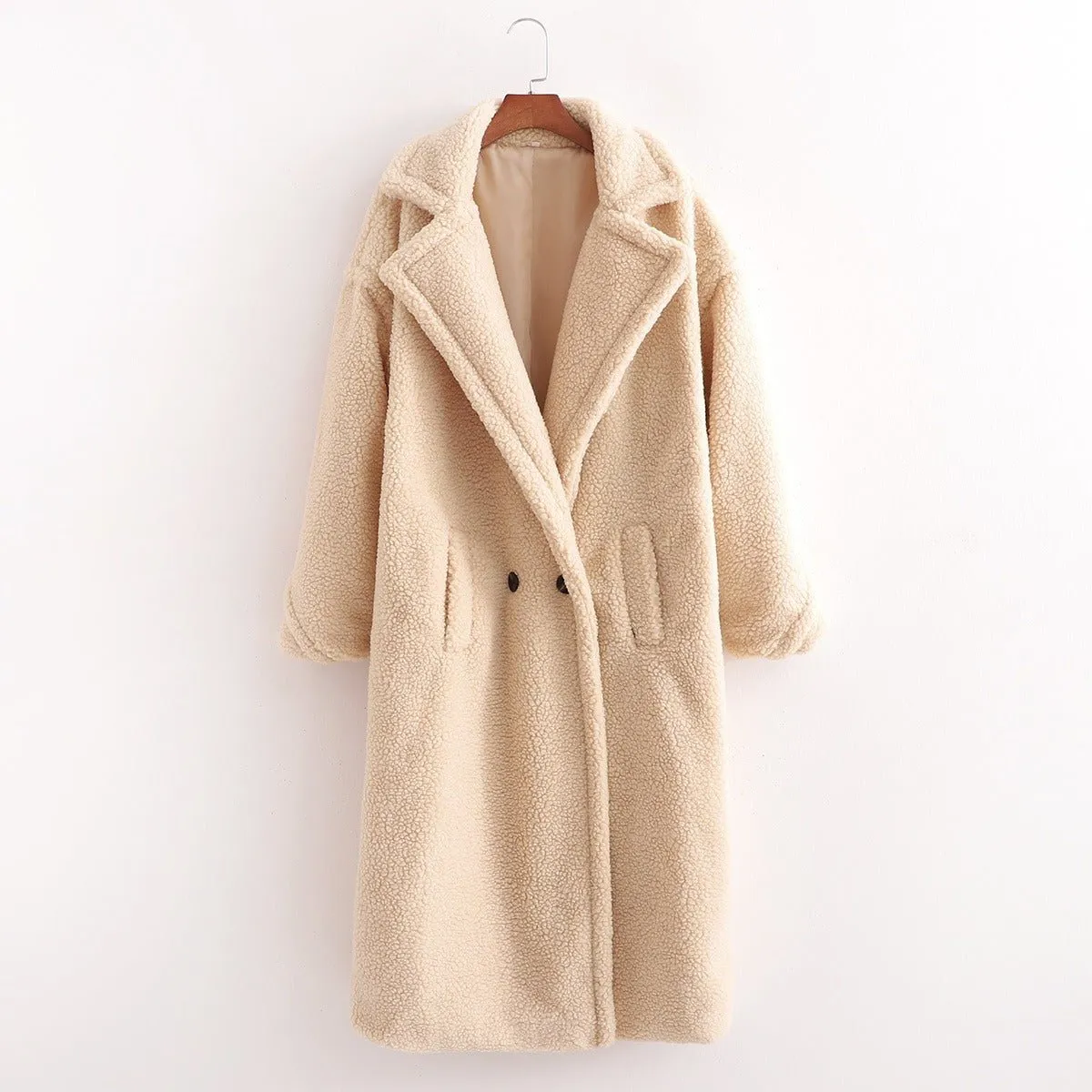 Pre Order:  Large Lapel Plush Winter Coat - @theestylishp