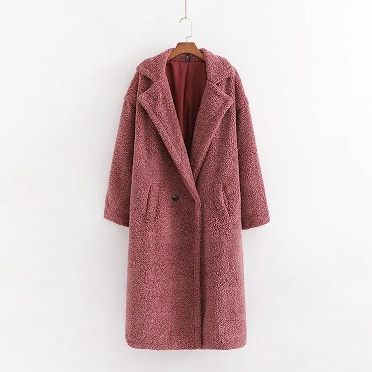 Pre Order:  Large Lapel Plush Winter Coat - @theestylishp