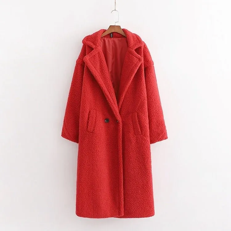 Pre Order:  Large Lapel Plush Winter Coat - @theestylishp