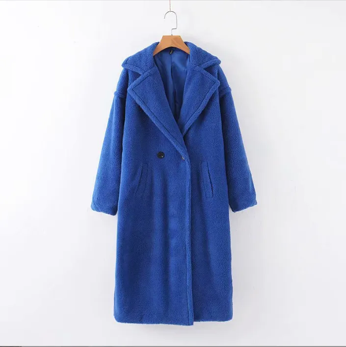 Pre Order:  Large Lapel Plush Winter Coat