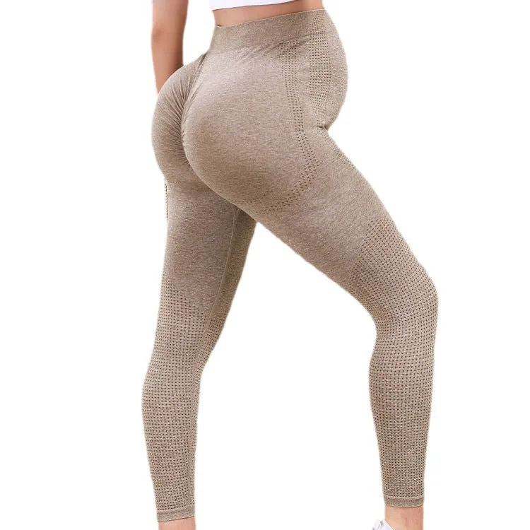 Pregnant Women's Nylon Leggings High Waist Hip