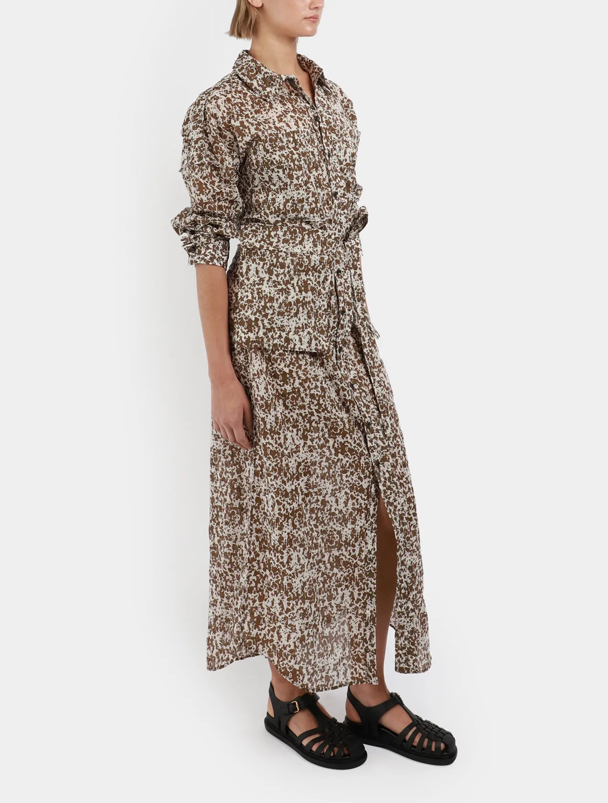 Printed Long Shirt Dress