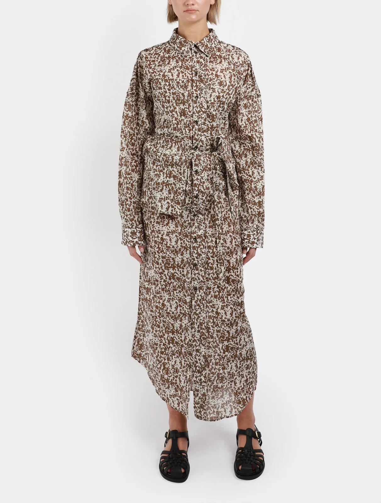 Printed Long Shirt Dress