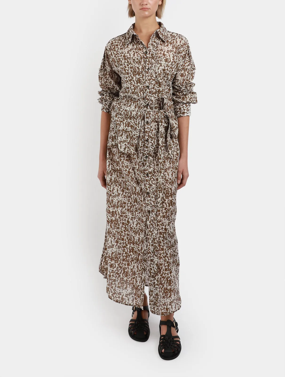 Printed Long Shirt Dress